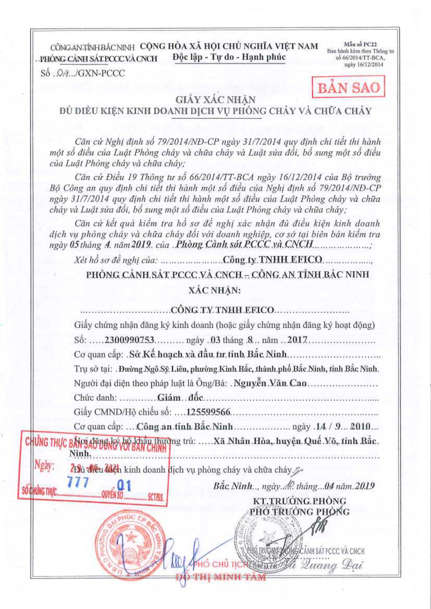 giay phep hoat dong PCCC-1